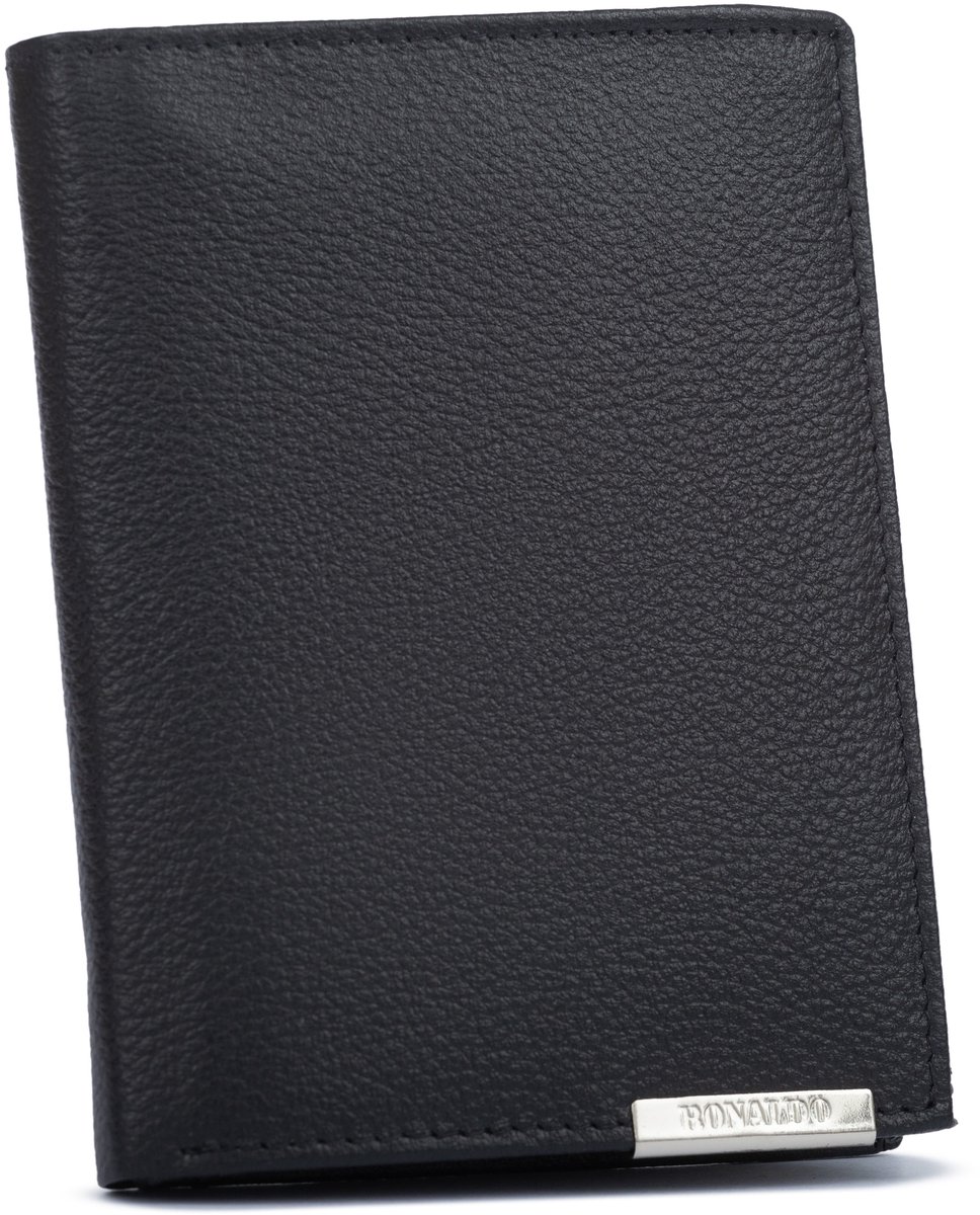 Leren herenportemonnee N4-PDM-RON-BP-9106 Zwart