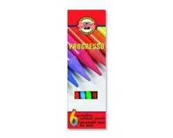 Koh-I-Noor Progresso Kleurpotlodenset - 6 kleuren