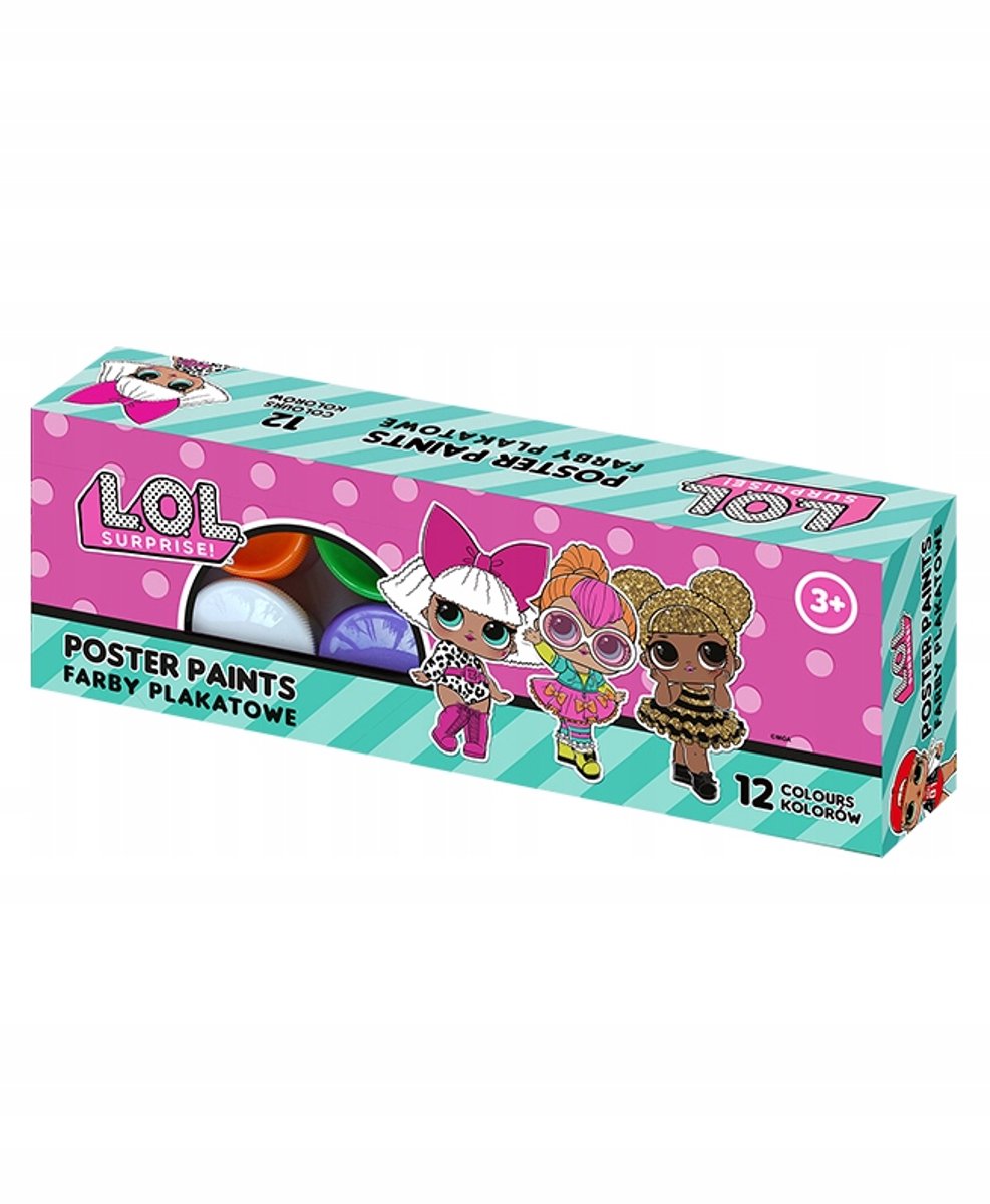 L.O.L Plakkaatverf Set - 12 Kleuren x 20 ml