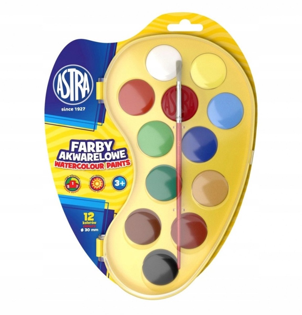 Astra Aquarelverf Set - 12 Levendige Kleuren voor School & Creativiteit
