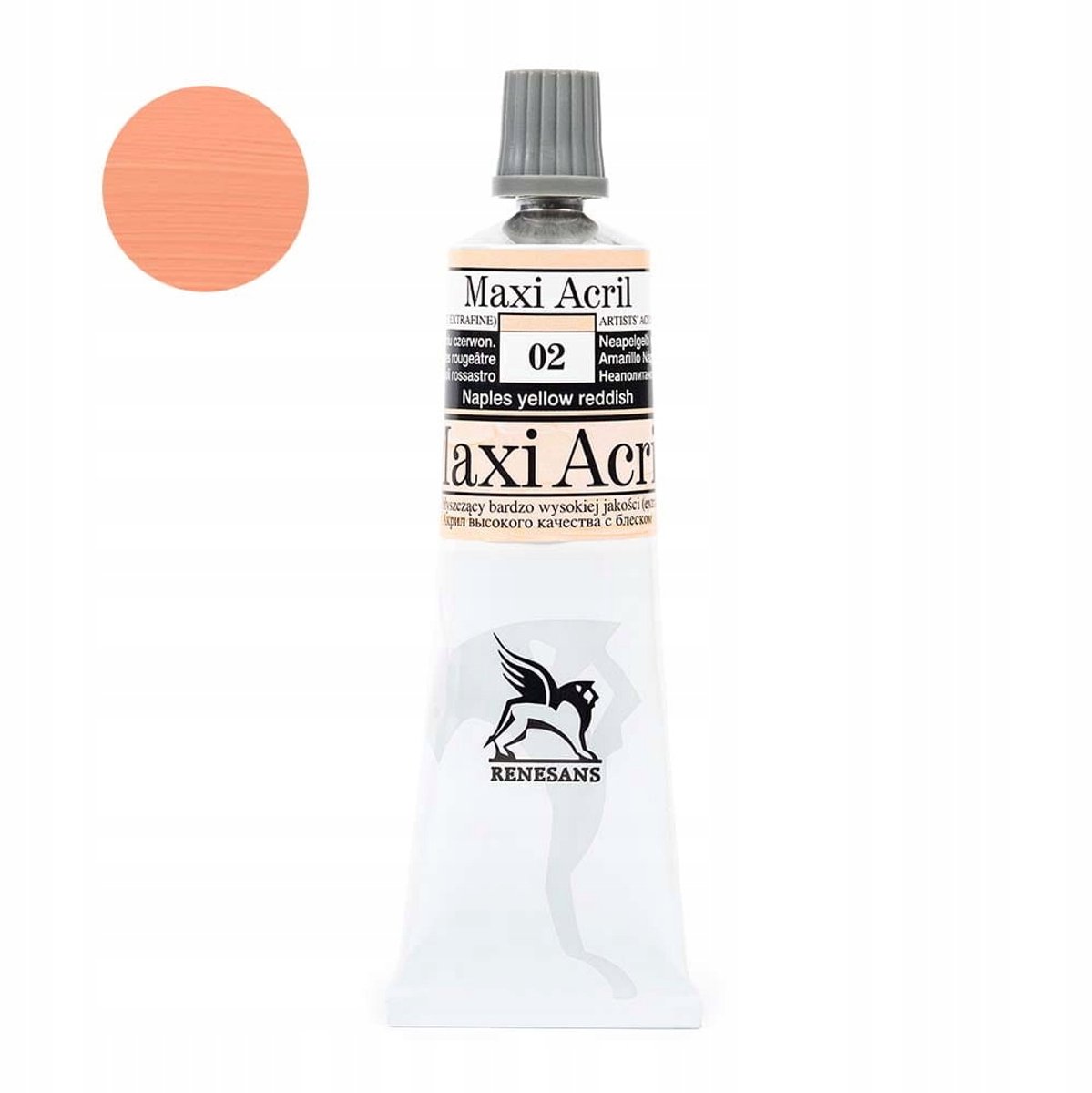 Maxi Acryl Acrylverf 60ml - Napolitaans Geel Rood