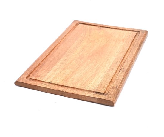 Planche à découper en bois Premium ExpoBazaar avec rainure pour jus | Planche à découper, de service et de collation durable et sans danger pour les aliments pour la Cuisine