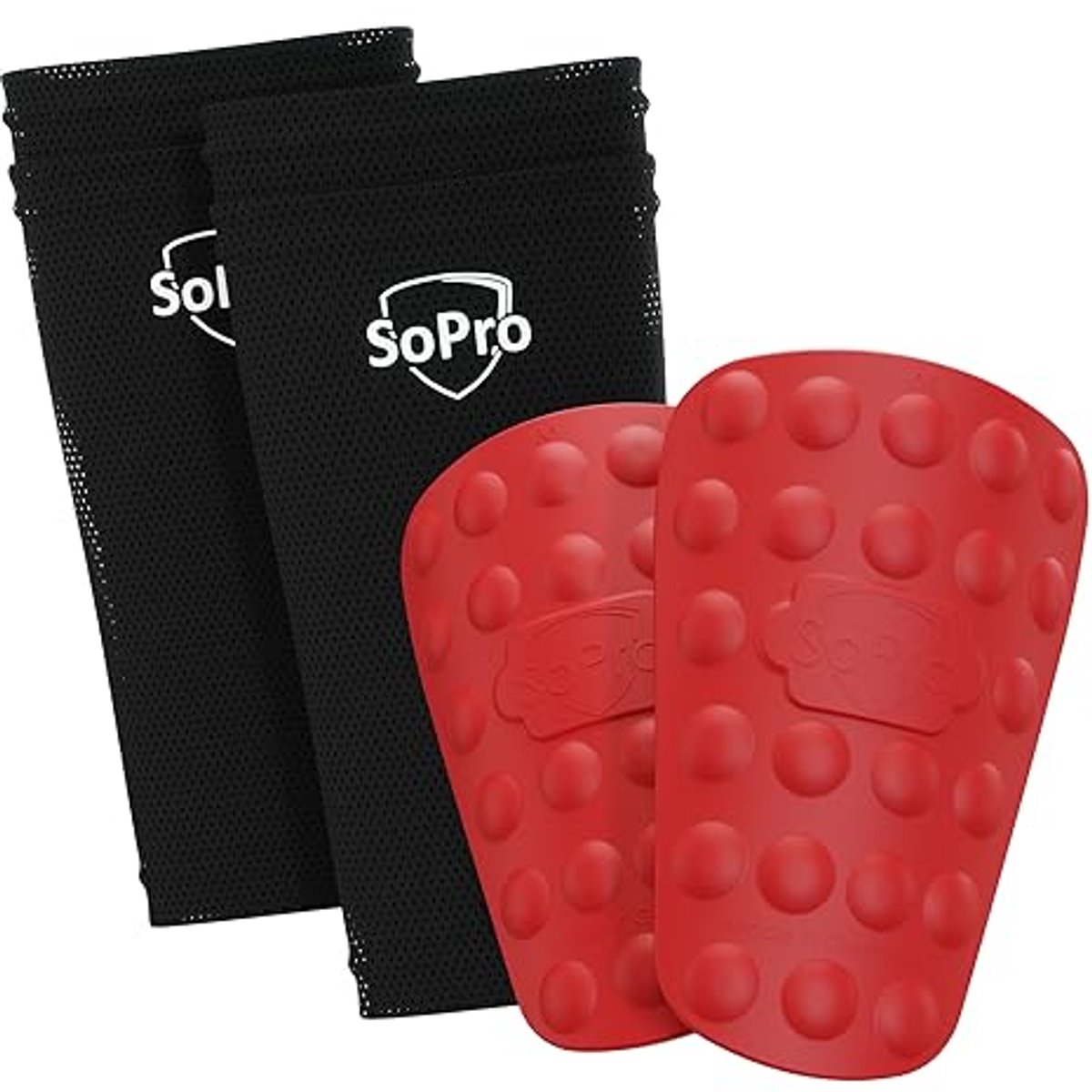 Lichte antislip scheenbeschermers voor voetbal - Geurloos en comfortabel voor kinderen en volwassenen - 158 x 110 x 5 mm