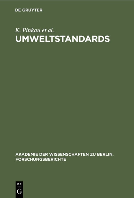 Akademie der Wissenschaften Zu Berlin. Forschungsberichte- U ... - cover