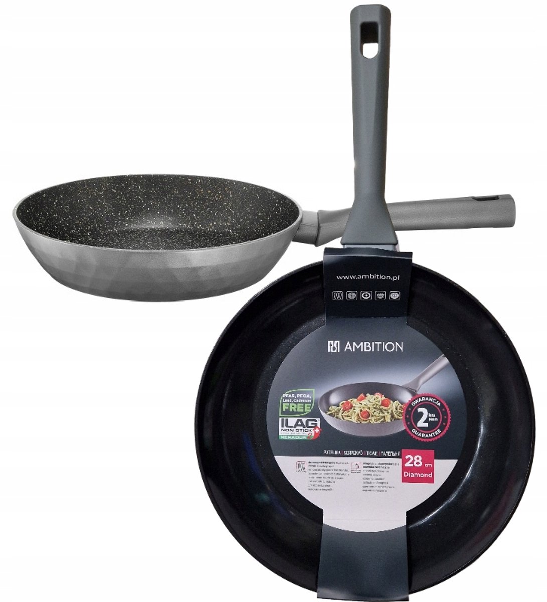 Ambition Diamant Koekenpan 28 cm - Keramisch, Gas & Inductie