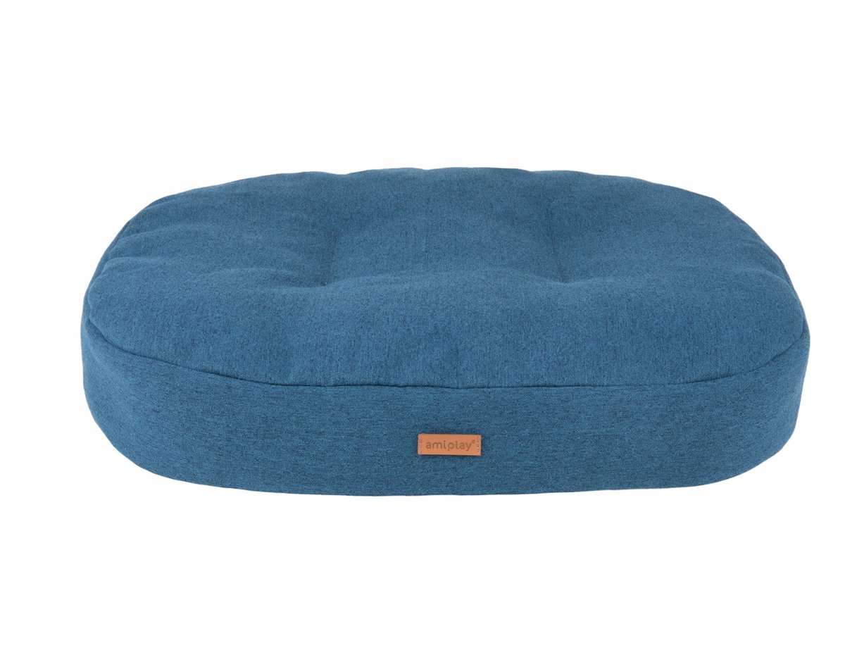 Amiplay Montana L Ovale Hondenkussen - Comfortabel & Stijlvol Blauw