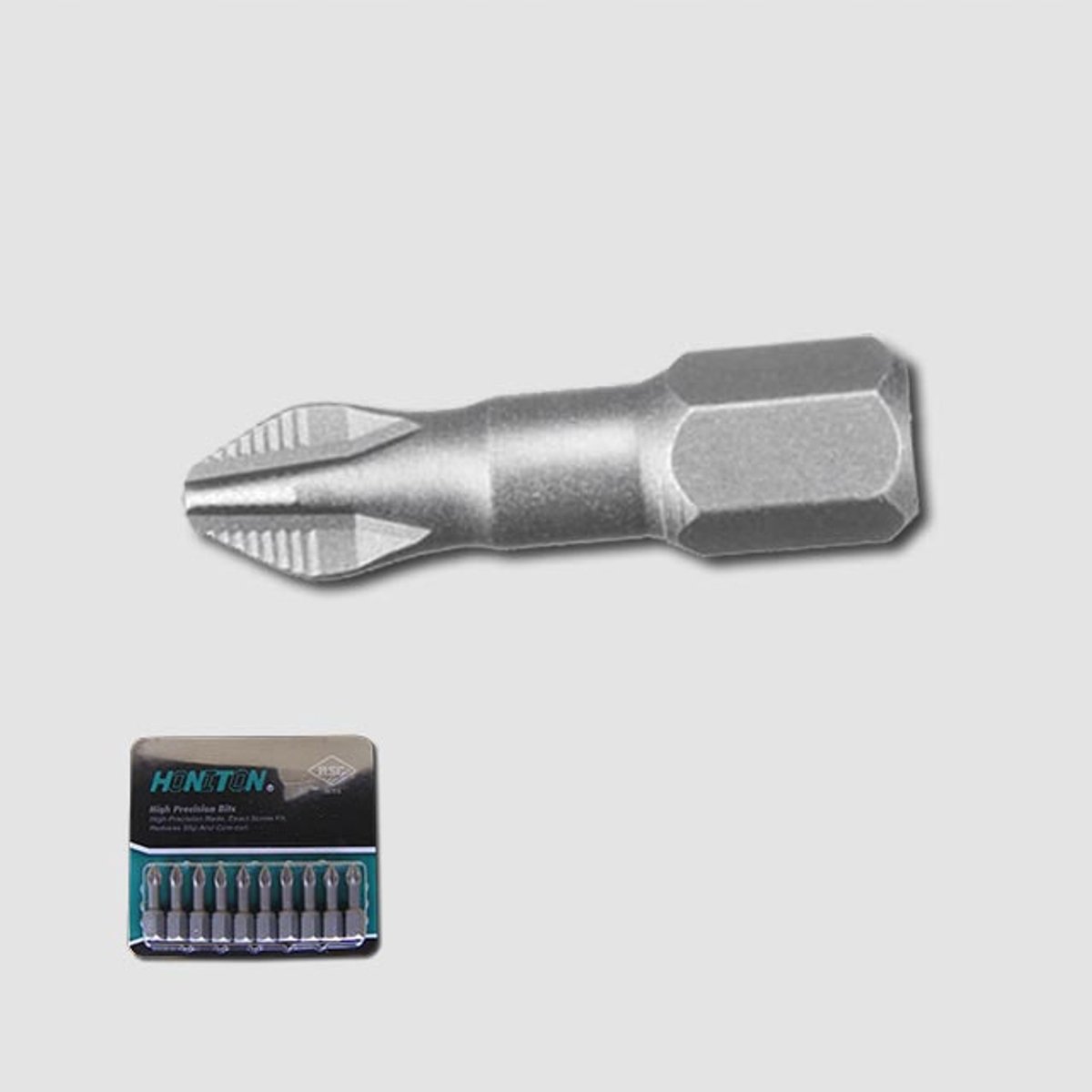 Honiton Pozidriv PZ3 bits 25 mm 1/4" S2 staal - set van 10