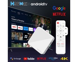H96 Max 4k Ultra hd android media player-Android tv box-Streaming box android-Chromecast ingebouwd-4K UHD streaming box-Android tv ontvanger met google voice assistent-media streamer 2025-mediaplayer voor tv