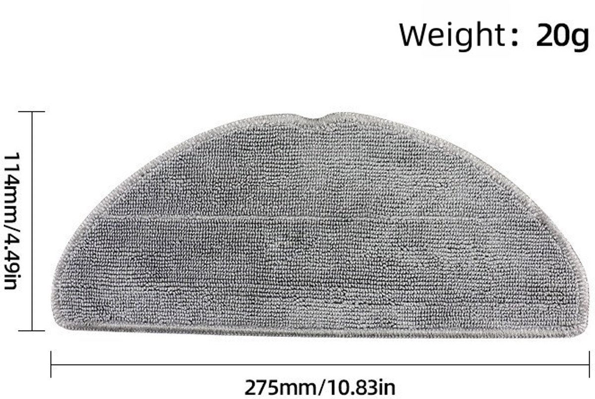 Vervangende Onderdelen - 15-Delige - Geschikt voor Tapo RV30 Max Plus/RV20 Max Plus Robotstofzuiger - 1 Rolborstel, 4 Zijborstels, 3 HEPA-Filters, 3 Stofzakken, 4 Dweilpads - Accessoireset — afbeelding 4