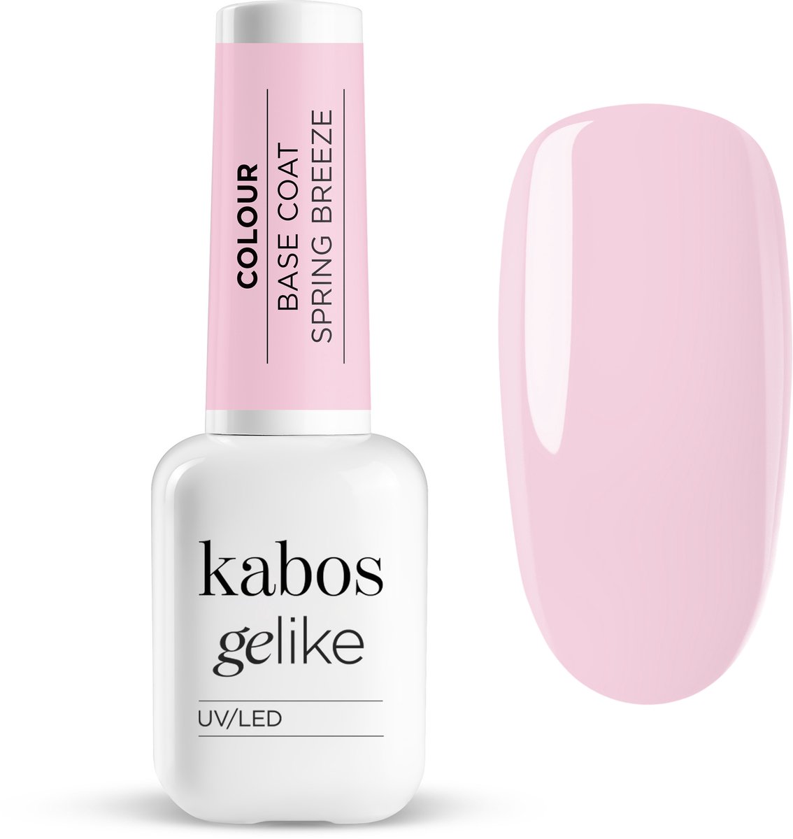 Kabos Kleurrijke hybride basis Gelike Colour Base Coat 2in1 Spring Breeze / Lentezucht 10ml