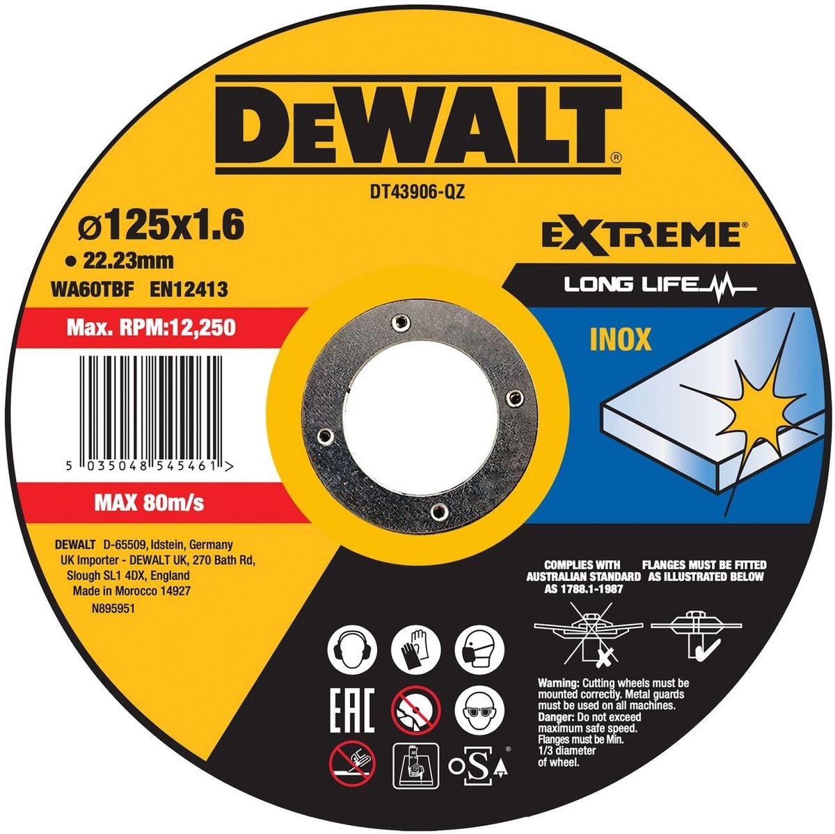 DEWALT INOX doorslijpschijf DT43906-QZ thumbnail 2