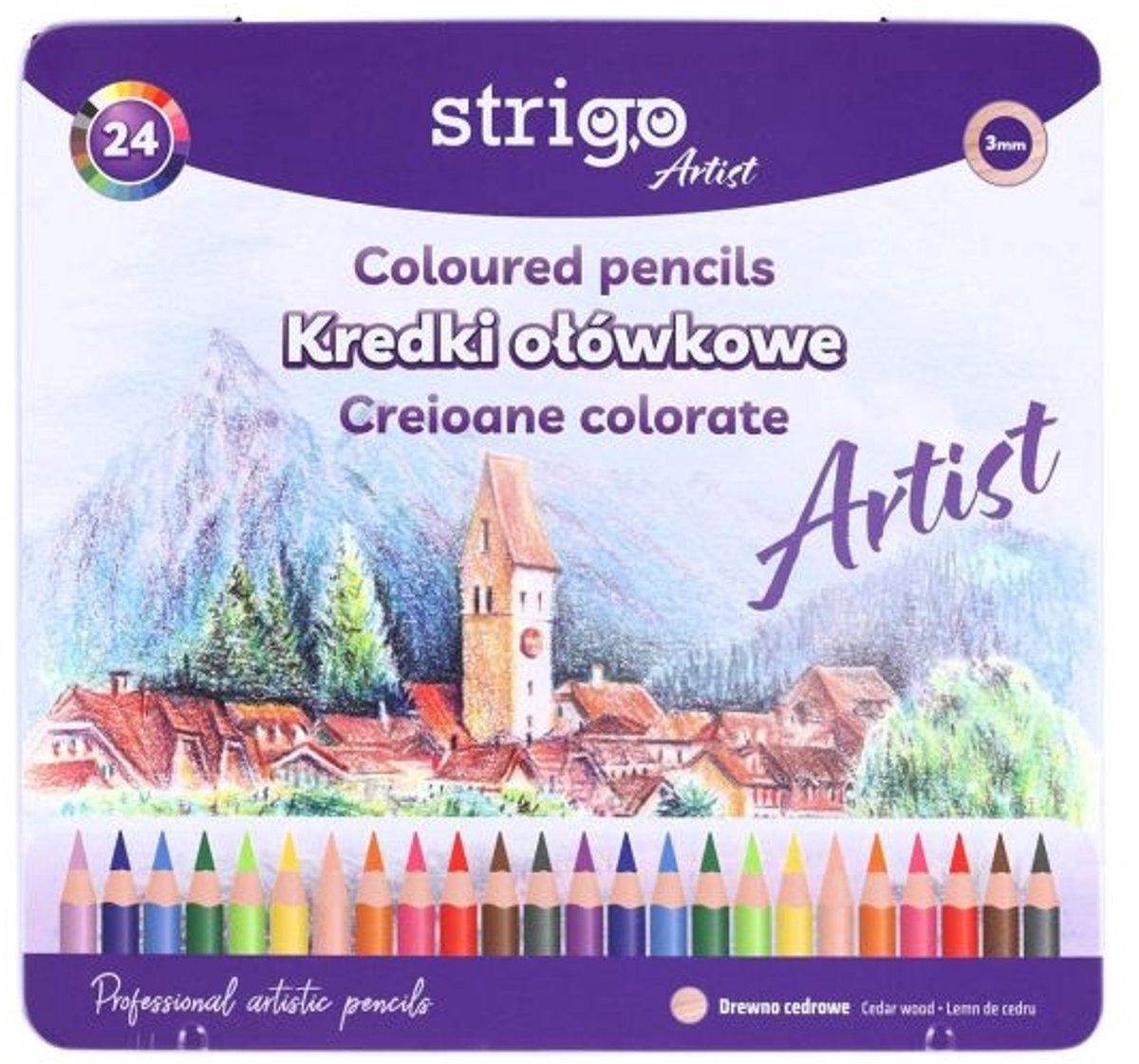 Strigo Artist Kleurpotloden - 24 Kleuren
