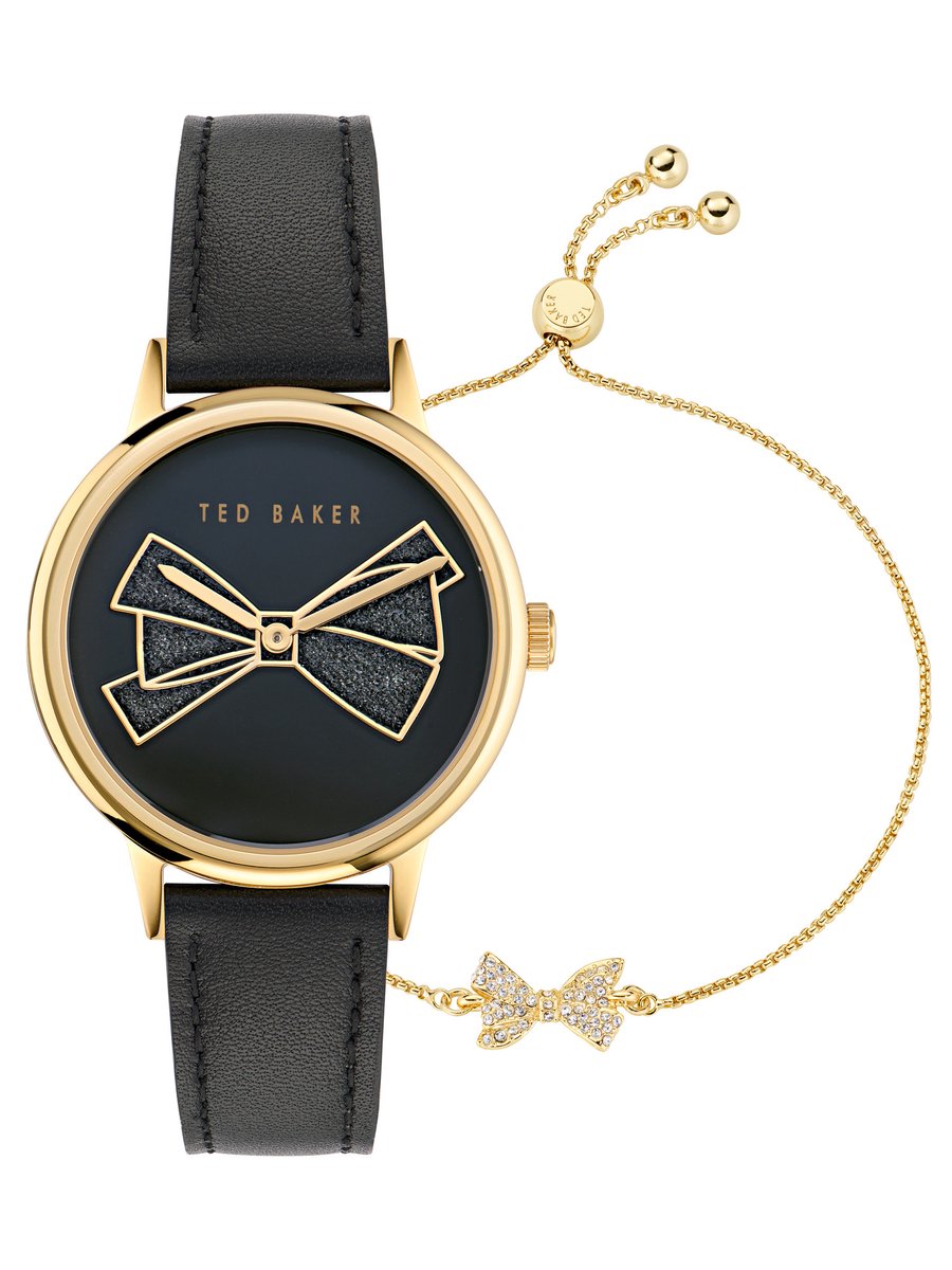 Ted Baker Phylipa Iconic Kwarts Analoog Horloge Zwart Case: 100% Stainless Steel | Armband: 100% Leather 36 BKGFW2402W0, BKGFW2403W0