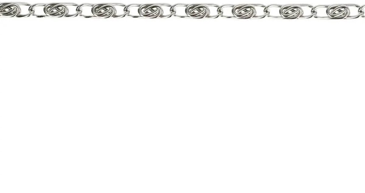 Tasketting zilverkleurig 120 cm met musketonhaken