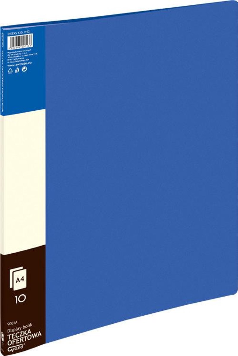Map A4 PP Blauw met 10 Hoesjes - Grand Organizer