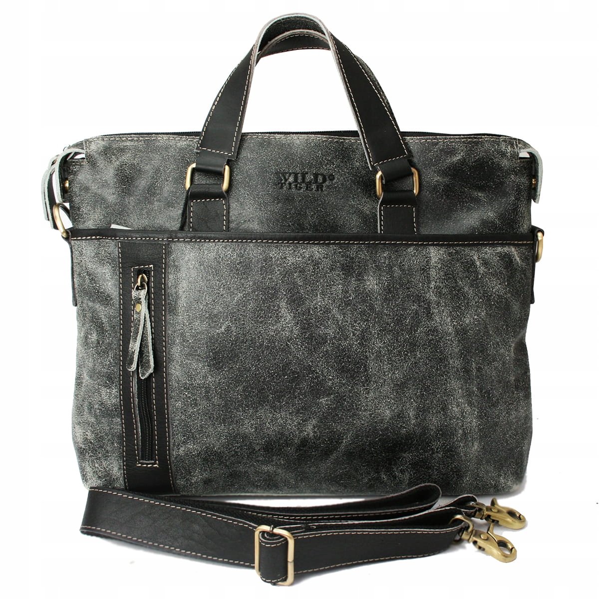 Wild Tiger Laptoptas 15,6" Leer Zwart
