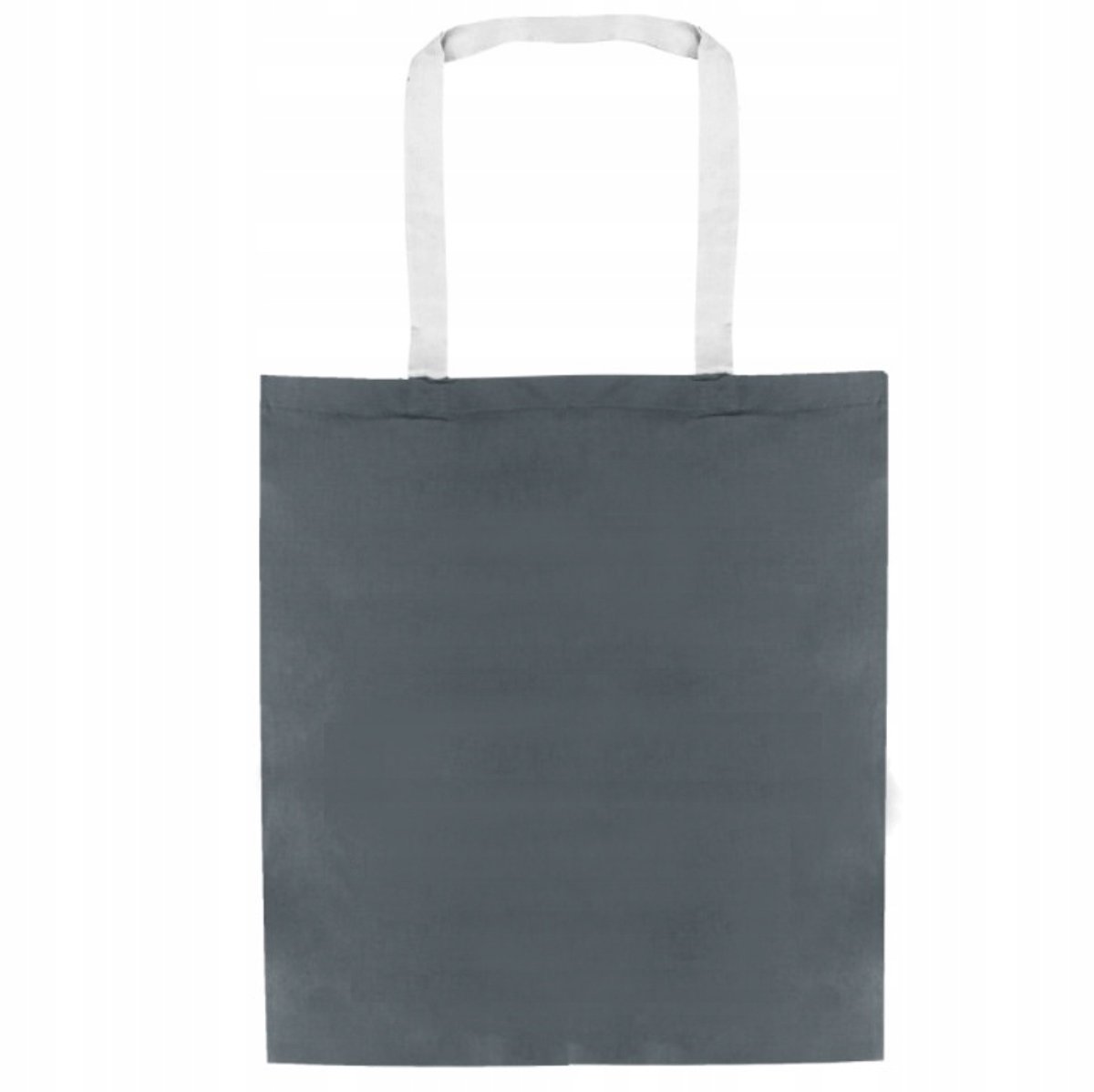 Sterke Katoenen Boodschappentas 38x42cm Grijs met Ecru Handvatten