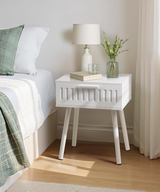 LELELINKY Nachtkastje, set van 2 rotan boho, kleine