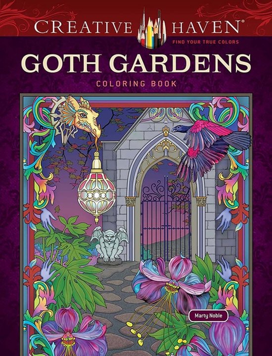 Creative Haven Goth Gardens Coloring Book - cover
