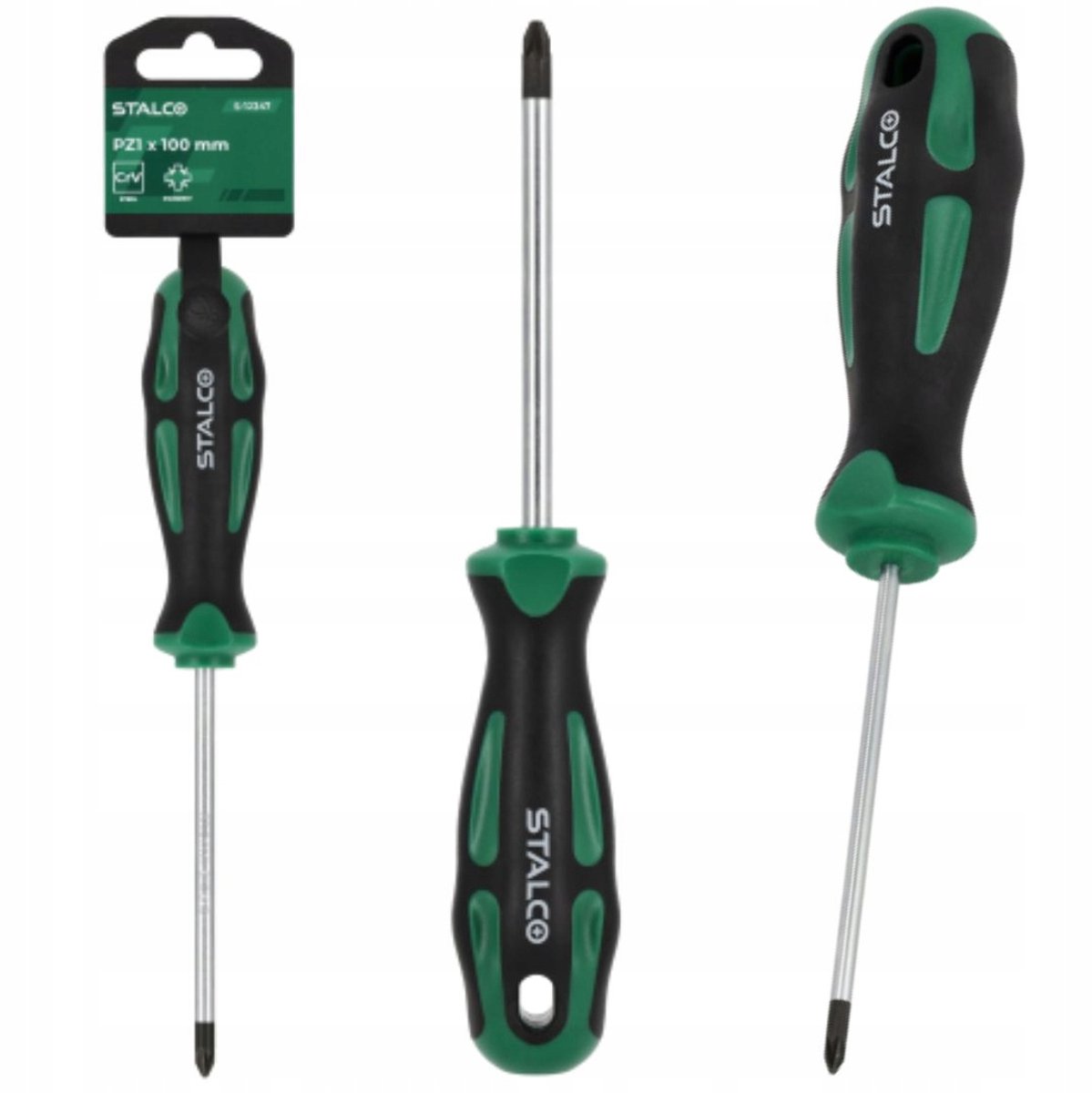 Stalco Pozidriv Schroevendraaier PZ1 x 100mm CrV - Robuust en Ergonomisch