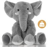 Verzwaringskussen 2 KG Dreambuddy Nollie de Olifant - 2 KG - Verzwarings knuffel - Verzwaarde Knuffel - Anxiety Knuffel - Kalmerende Knuffel - Olifant Knuffel - Weighted Stuffed Animal - Elephant Animal - Slaapknuffel - Rustgevende knuffel