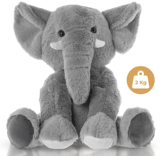 Verzwaringskussen 2 KG Dreambuddy Nollie de Olifant - 2 KG - Verzwarings knuffel - Verzwaarde Knuffel - Anxiety Knuffel - Kalmerende Knuffel - Olifant Knuffel - Weighted Stuffed Animal - Elephant Animal - Slaapknuffel - Rustgevende knuffel