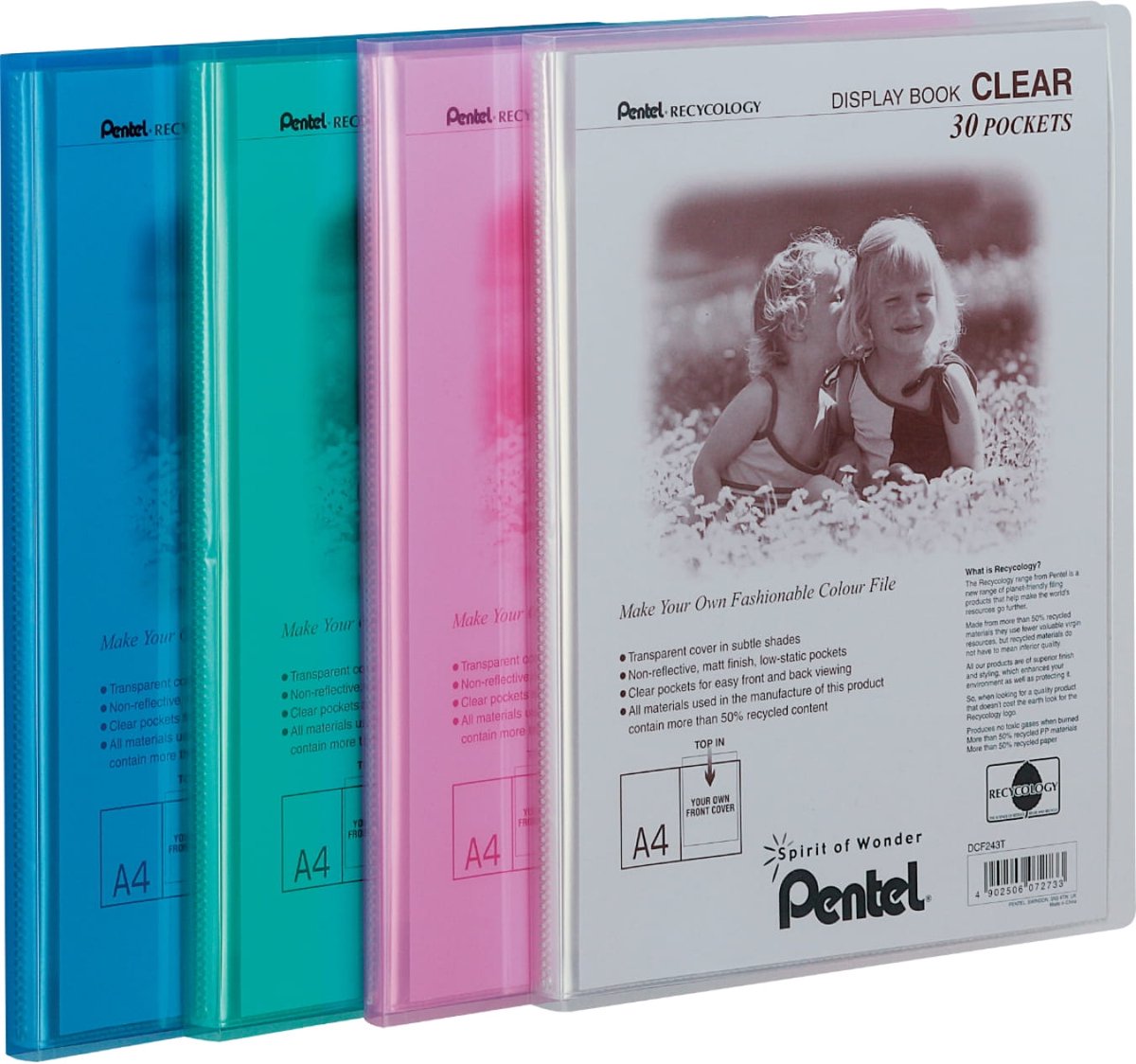 Pentel Clear Album met 30 Transparante Hoezen - A4