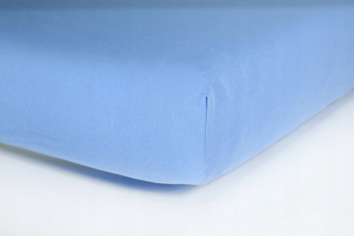 Jersey Hoeslaken met Elastiek 160x200cm Lichtblauw