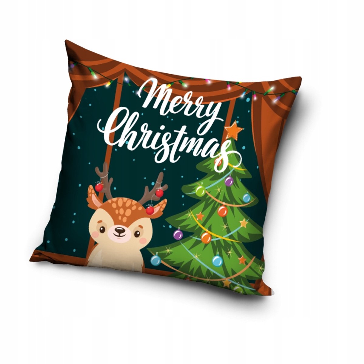 Kerst Kussenhoes 40x40 cm - rendiermotief