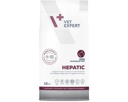 VetExpert Veterinary Diet - Hepatic Dog - Droogvoer voor Honden - Ondersteunt Leverfunctie - Hypoallergeen - Graanvrij - 12 kg