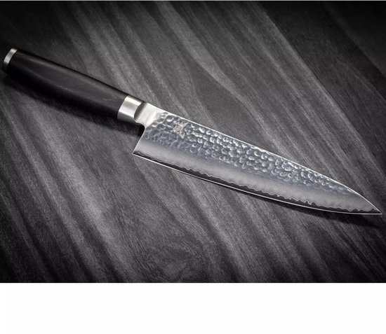 Couteau de chef Yaxell Taishi 20 cm - Artisanat japonais ultime et bois de hêtre Pakka Zwart - Approuvé par la FDA
