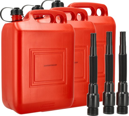 10 liter Brandstof jerrycan Rood voor o.a. benzine en diesel