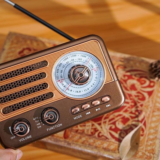 Bluetooth luidspreker - bluetooth luidspreker draagbaar - Retro Radio Vintage Bluetooth-luidspreker van Merkloos — afbeelding 4