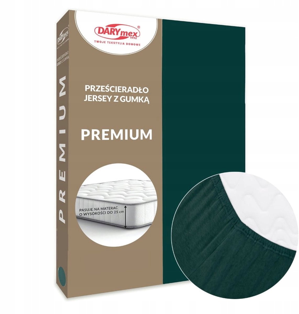 Jersey Hoeslaken Premium 160x200 cm - Flesgroen, 170g/m²