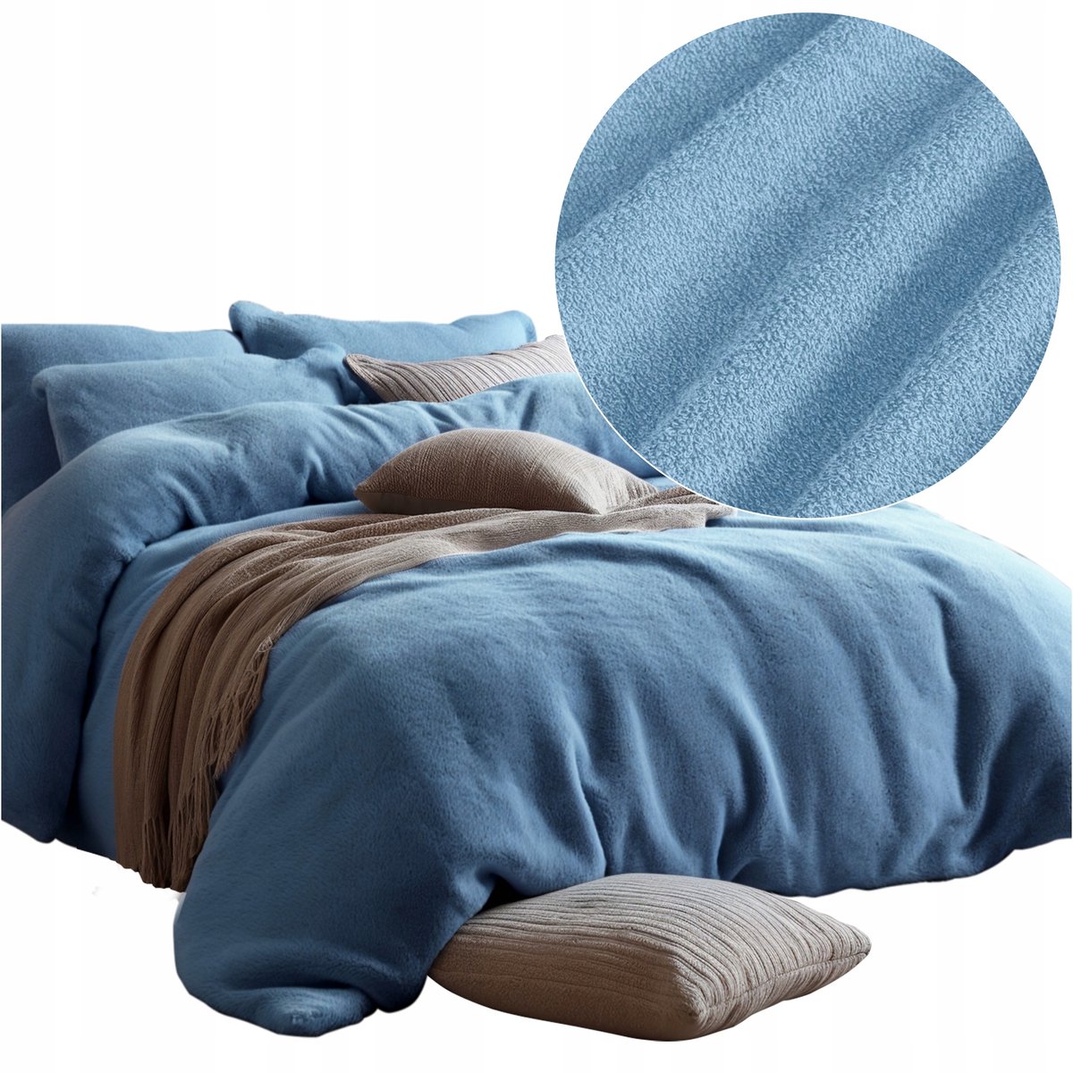 Fleece Dekbedovertrek 200x220 Warm Zacht Katoen - Diverse Kleuren