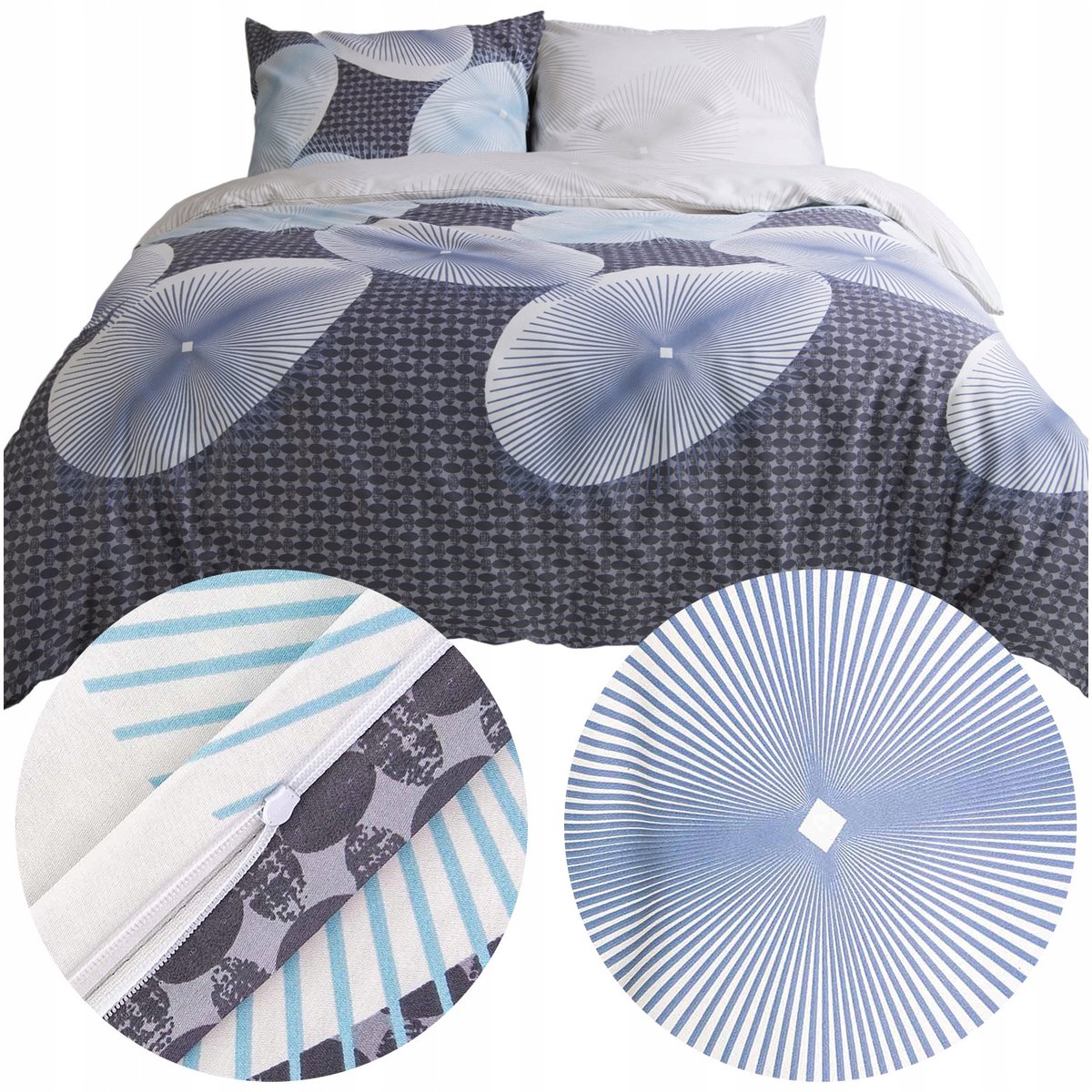 Luxe Katoen Satijn Dekbedovertrek Set 200x220cm - Keuze Uit Diverse Patronen