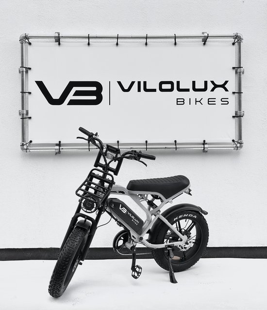 Vilolux® Fatbike electrisch - Fatbike V20 PRO - NARDO GREY - Voorrek - Legaal - Rijklaar geleverd - 2 Jaar garantie - Telefoontasje - Hydraulische remmen - Alarm van Vilolux — afbeelding 4