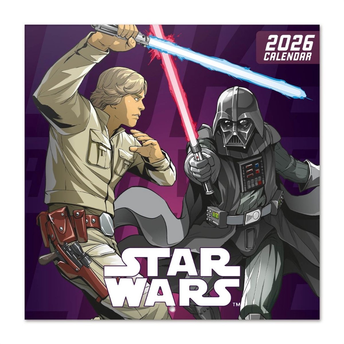 Star wars kalender 2026 - Film - Darth Vader - Yoda - Han Solo - Stormtroopers - - formaat 30 x 30 cm