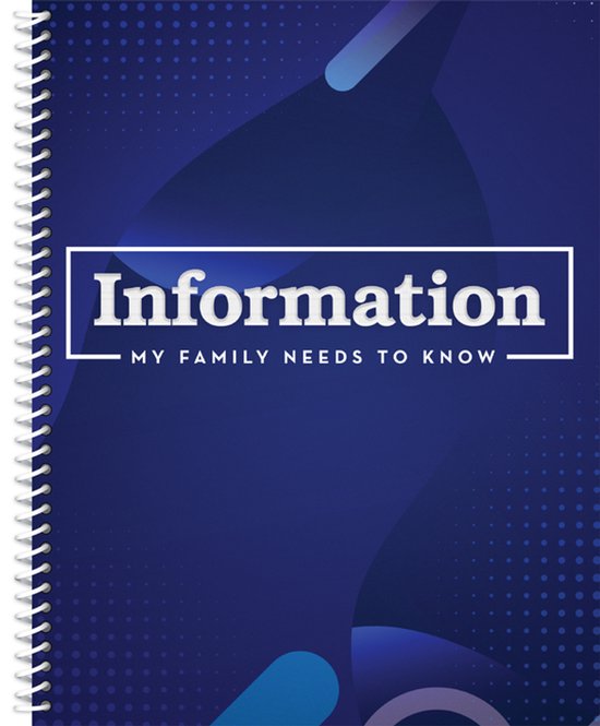 Information My Family Needs to Know Organizer (Blue) - cover