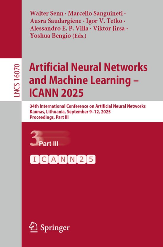 Lecture Notes in Computer Science16070- Artificial Neural Ne ... - cover