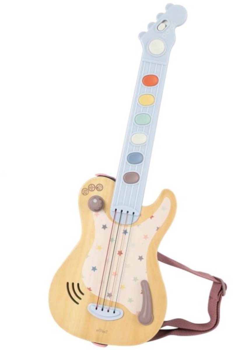 Elektrische Houten Speelgoedgitaar Kinderen - Muziek Speelgoed met Geluid, 3 Geluidsstanden & Volumeknop - Montessori Educatief Muziekinstrument vanaf 3 Jaar - Inclusief Draagriem - Ideaal Cadeau voor Peuters & Kleuters - Baby Doo — afbeelding 9