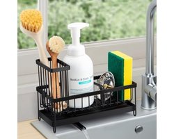 PromoHome Keuken Spoelbak Organizer met Zelfledigende Afvoer en Opbergvakken