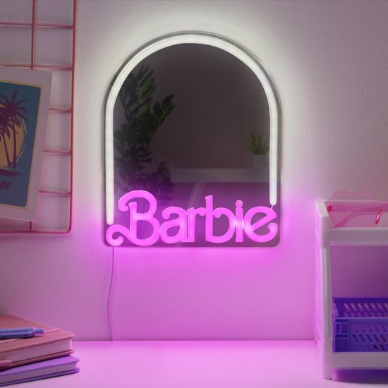 Barbie Spiegel met neon ledverlichting van Paladone