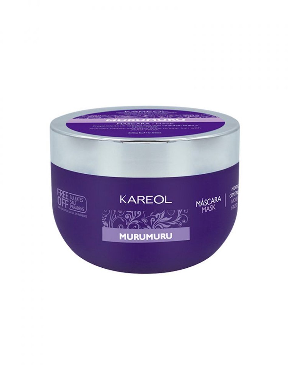 Kareol - Murumuru Mask - 300 gram - Vochtinbrengend en frizz control - Vegan - Diervriendelijk - Sulfaatvrij - Parabenenvrij - Zoutvrij