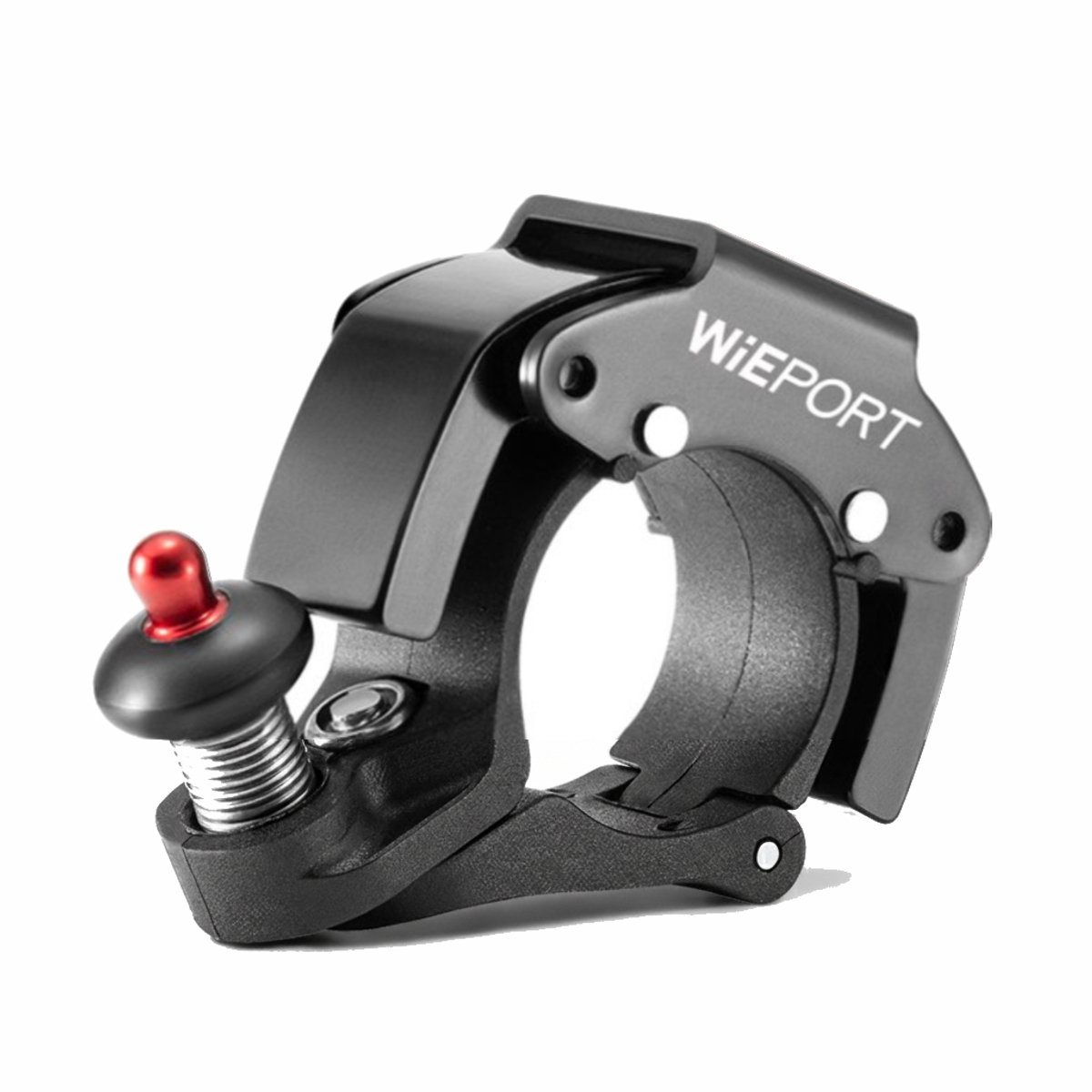 Wieport Compacte Fietsbel - Luid & Helder Geluid - RVS Aluminium - Universele Montage - Zwart
