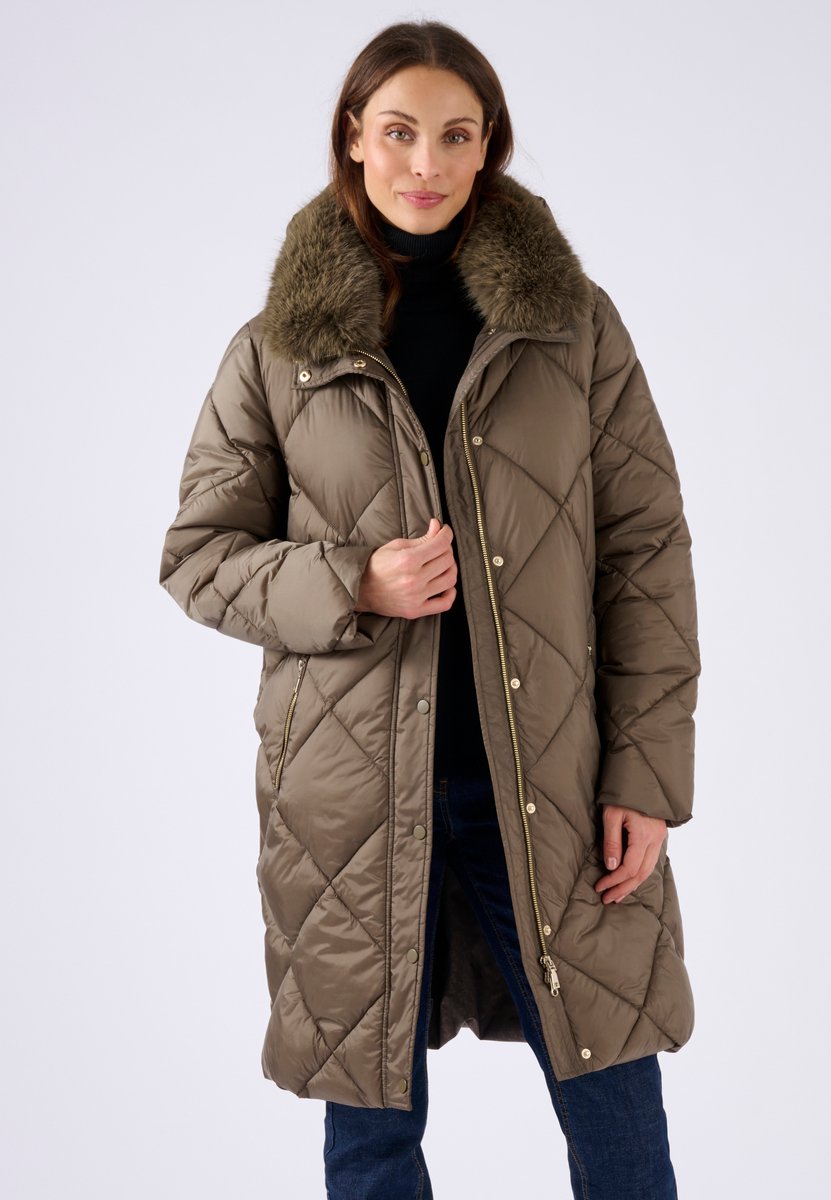 Damart Gewatteerde maxi bodywarmer glanzend Thermolactyl Dames – 38-40 Groen