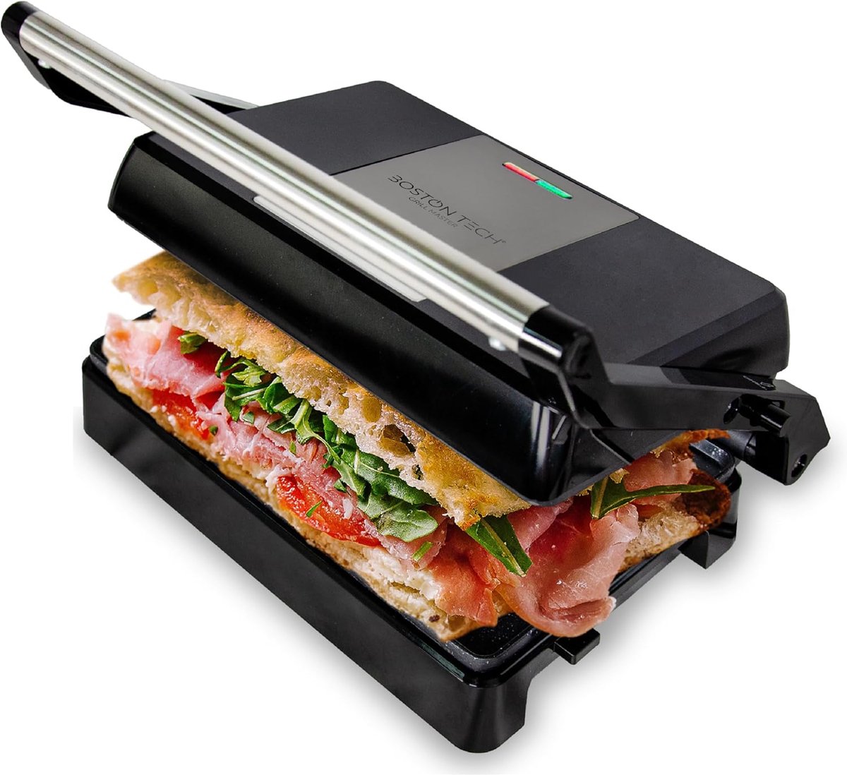 3-in-1 Elektrische Grill: Grill, Sandwichtoaster en Panini Maker met Keramische Platen