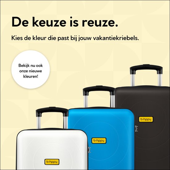 BHPPY Handbagage koffer 53x35x20cm - Handbagage trolley 33L - Lichtgewicht koffer 2.6kg - Reiskoffer met cijferslot - Zwart