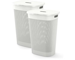 Curver Filo Wasmand met deksel 55L - 2 stuks - Wit