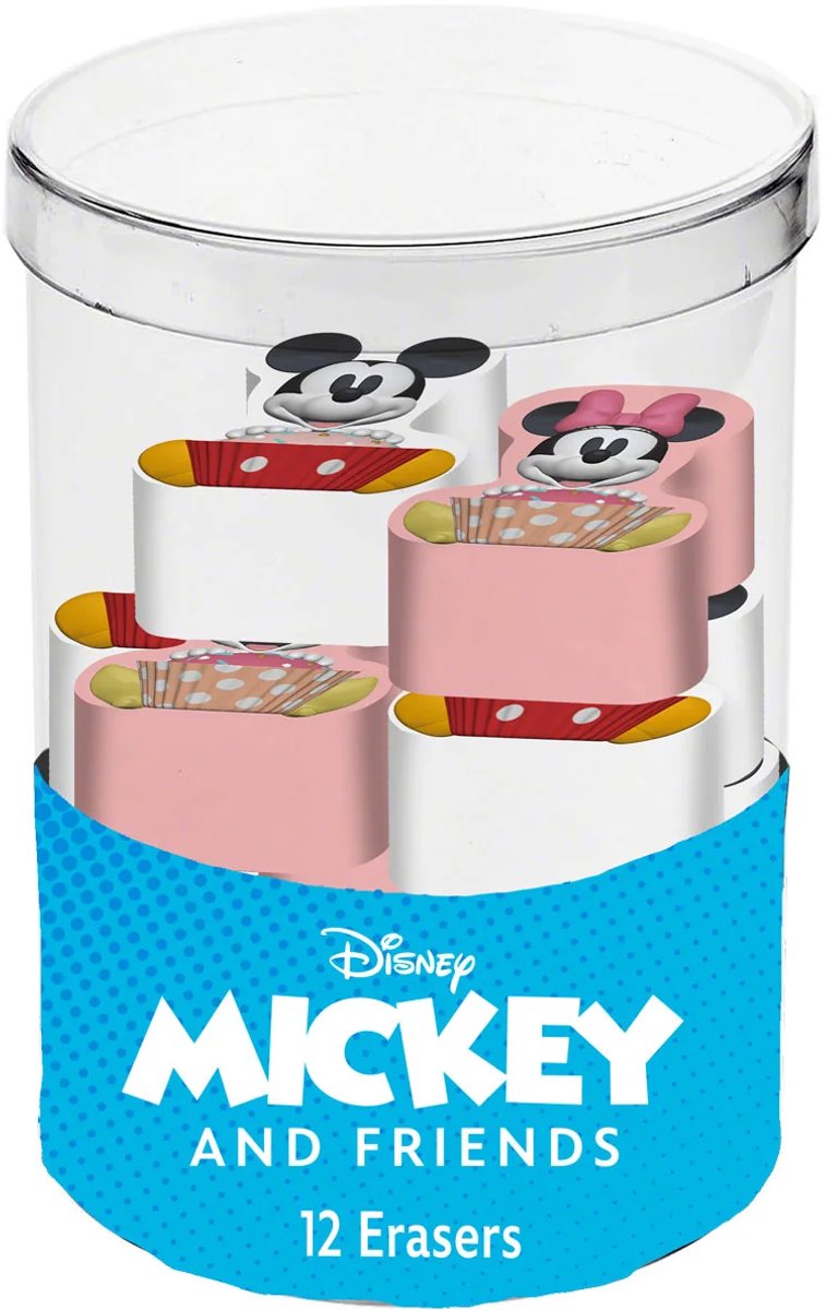 Karactermania - Disney - Mickey en Minnie - Kubus met 12 Gommen